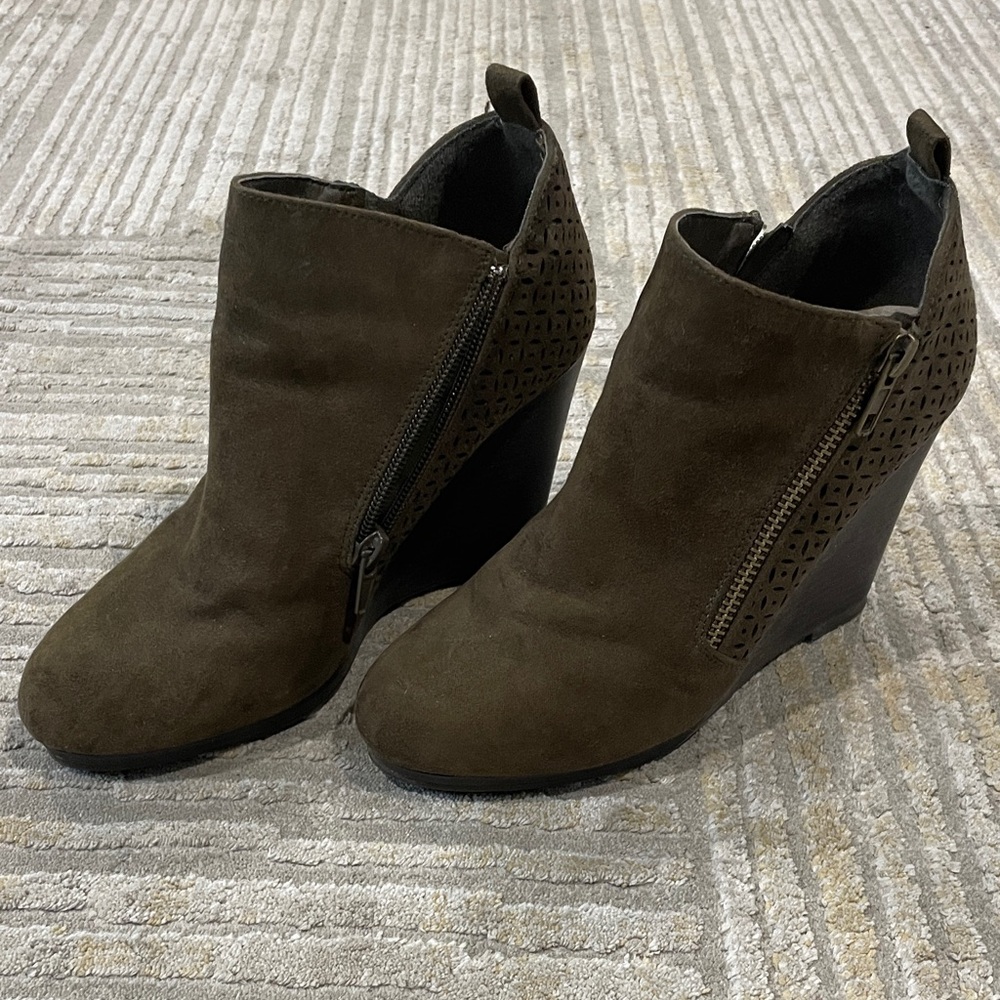 JustFab Olive Ankle Booties